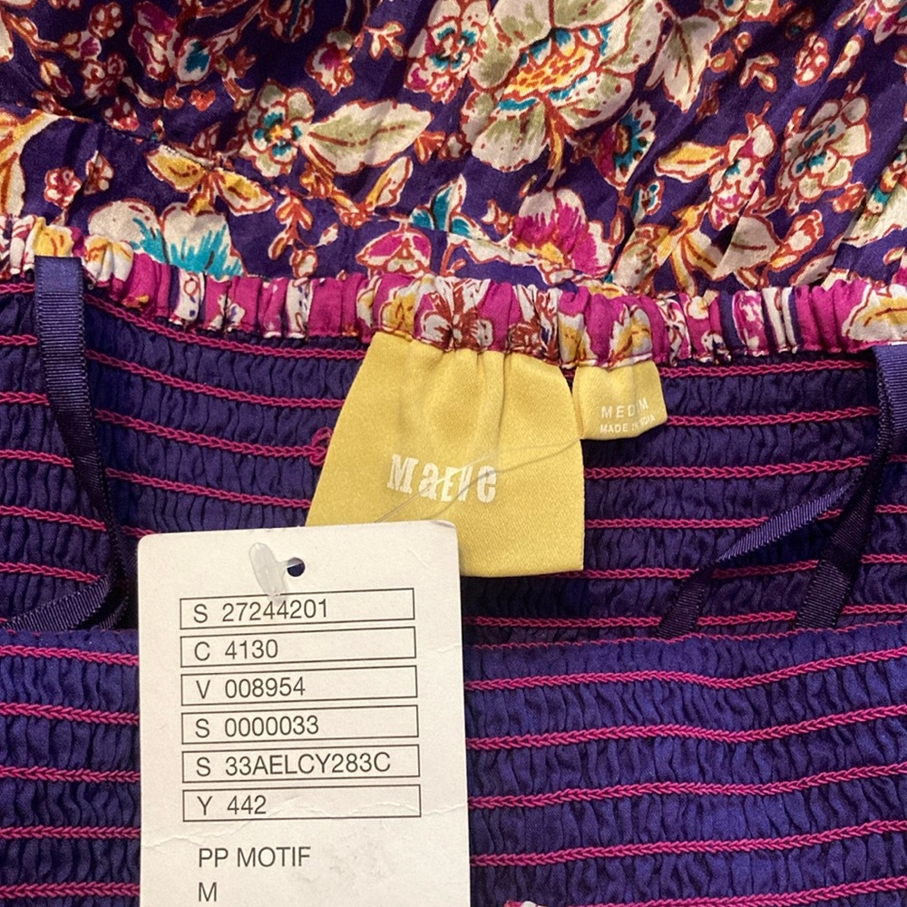 Anthropologie| Maeve |Fall Daleka Purple Silk Dress | Sz Medium NWT - Picture 10 of 11